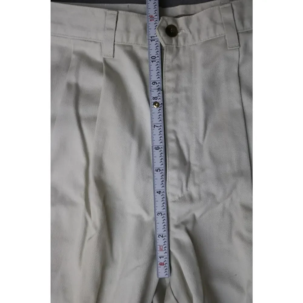 DOCKERS Pleated Khakis Men 32x30 Beige 100 Cotton Classic No Wrinkle Made In USA - Picture 10 of 15